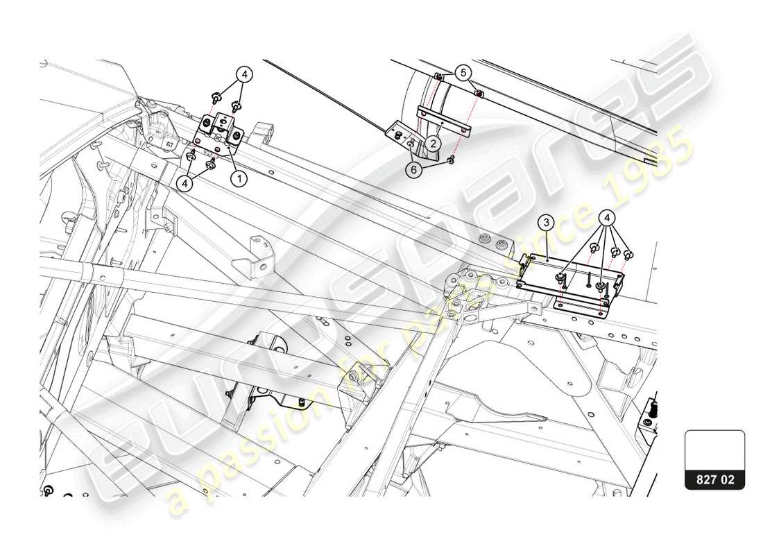 a part diagram from the lamborghini huracan squadra corse parts catalogue