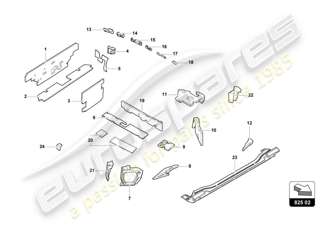 lamborghini 2023 (evo spyder 2wd) damping part diagram