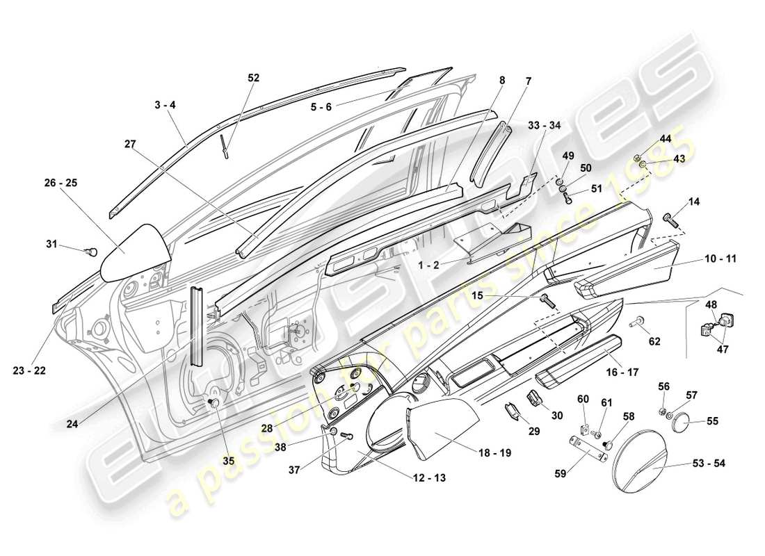 a part diagram from the lamborghini lp670-4 sv (2010) parts catalogue