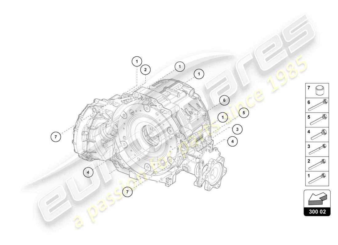 lamborghini urus (2019) assembly parts for engine and gearbox 4.0 ltr. part diagram