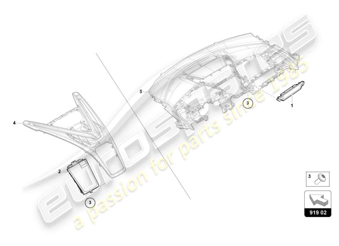 a part diagram from the lamborghini revuelto parts catalogue