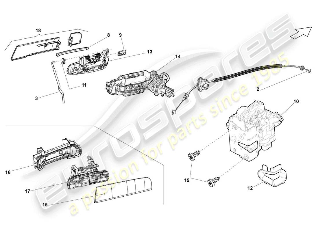 a part diagram from the lamborghini lp560-4 spider (2011) parts catalogue