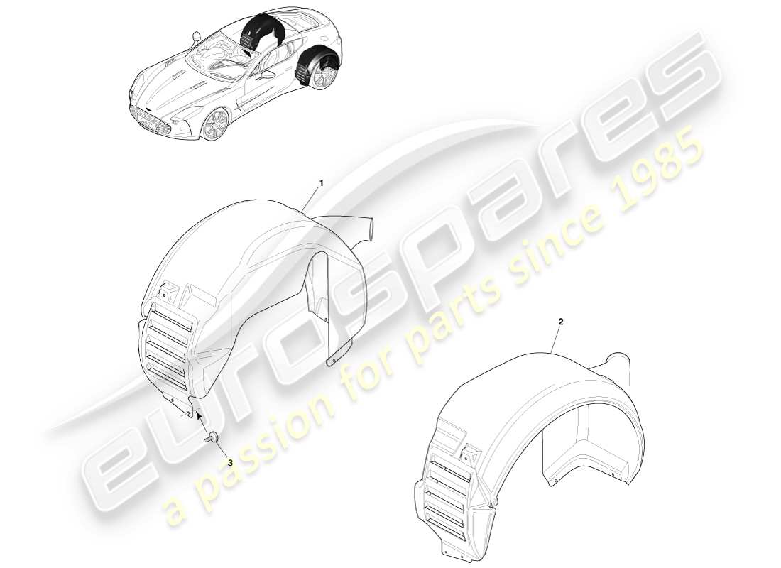 a part diagram from the aston martin one-77 parts catalogue