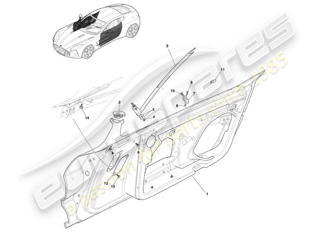 part diagram containing part number dbya02061-a