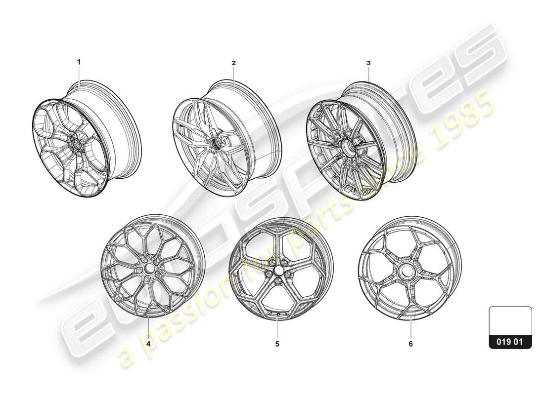 VIEW PARTS DIAGRAMS FROM THE LAMBORGHINI HURACAN ACCESSORIES PARTS CATALOGUE a part diagram from the lamborghini huracan accessories parts catalogue