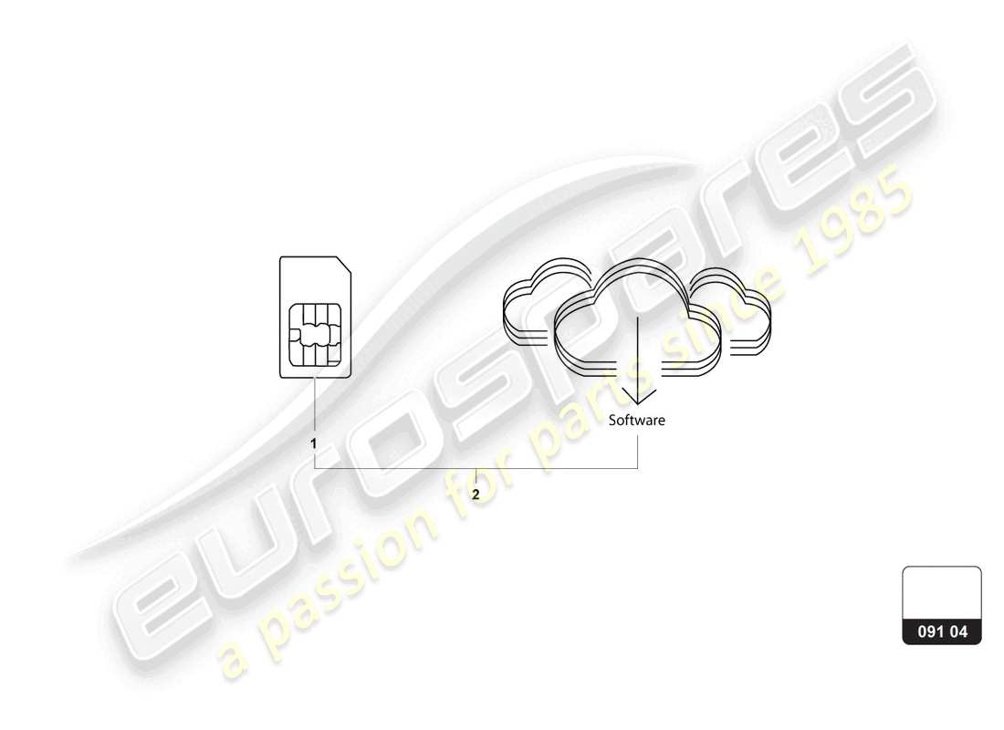 a part diagram from the lamborghini urus s (accessories) parts catalogue