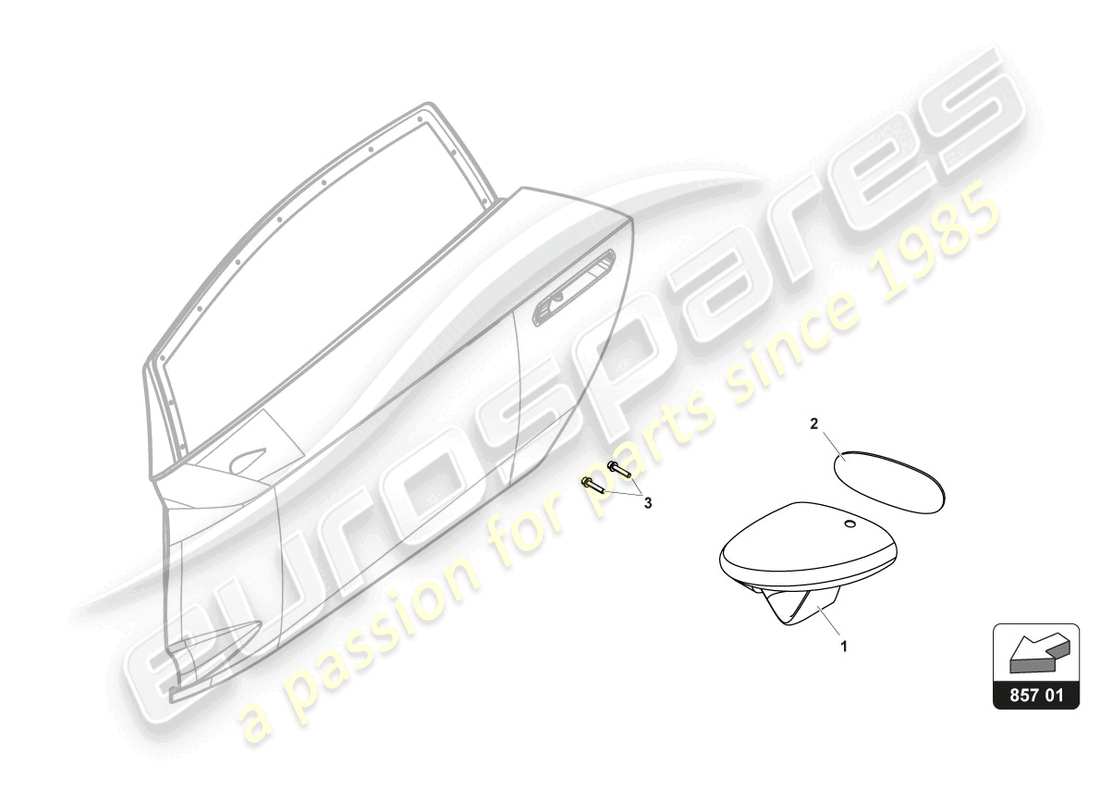 a part diagram from the lamborghini huracan squadra corse parts catalogue