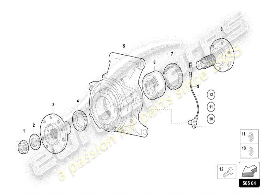 a part diagram from the lamborghini diablo vt (1997) parts catalogue