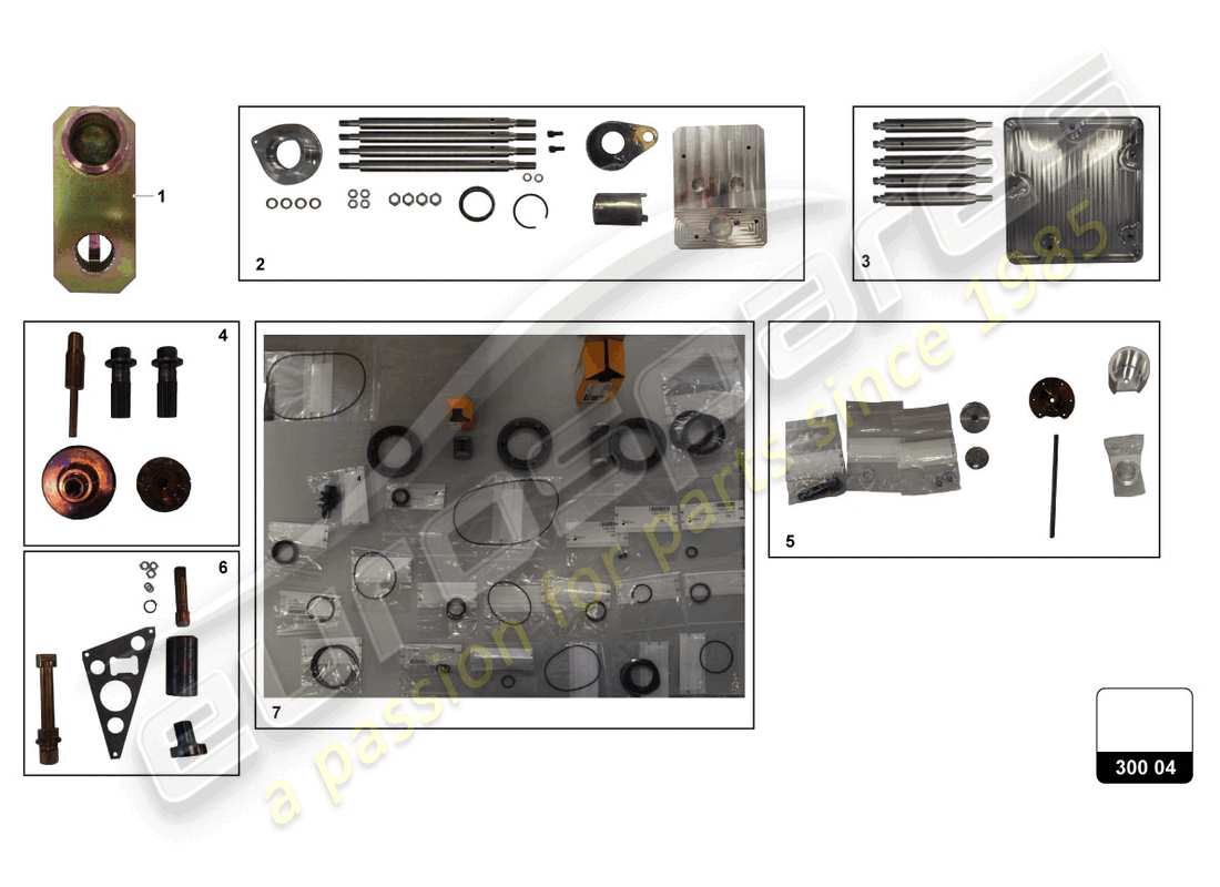 a part diagram from the lamborghini 2022 (super trofeo evo 2) parts catalogue