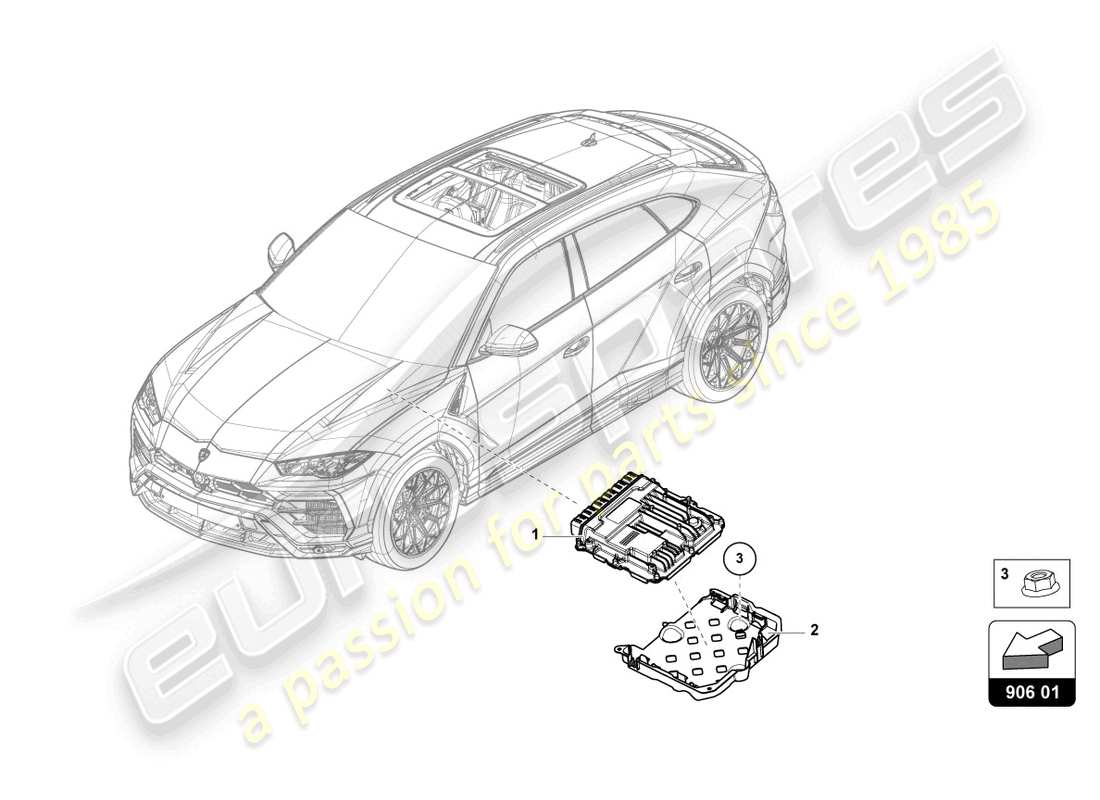 VIEW PARTS DIAGRAMS FROM THE LAMBORGHINI URUS PARTS CATALOGUE a part diagram from the lamborghini urus parts catalogue
