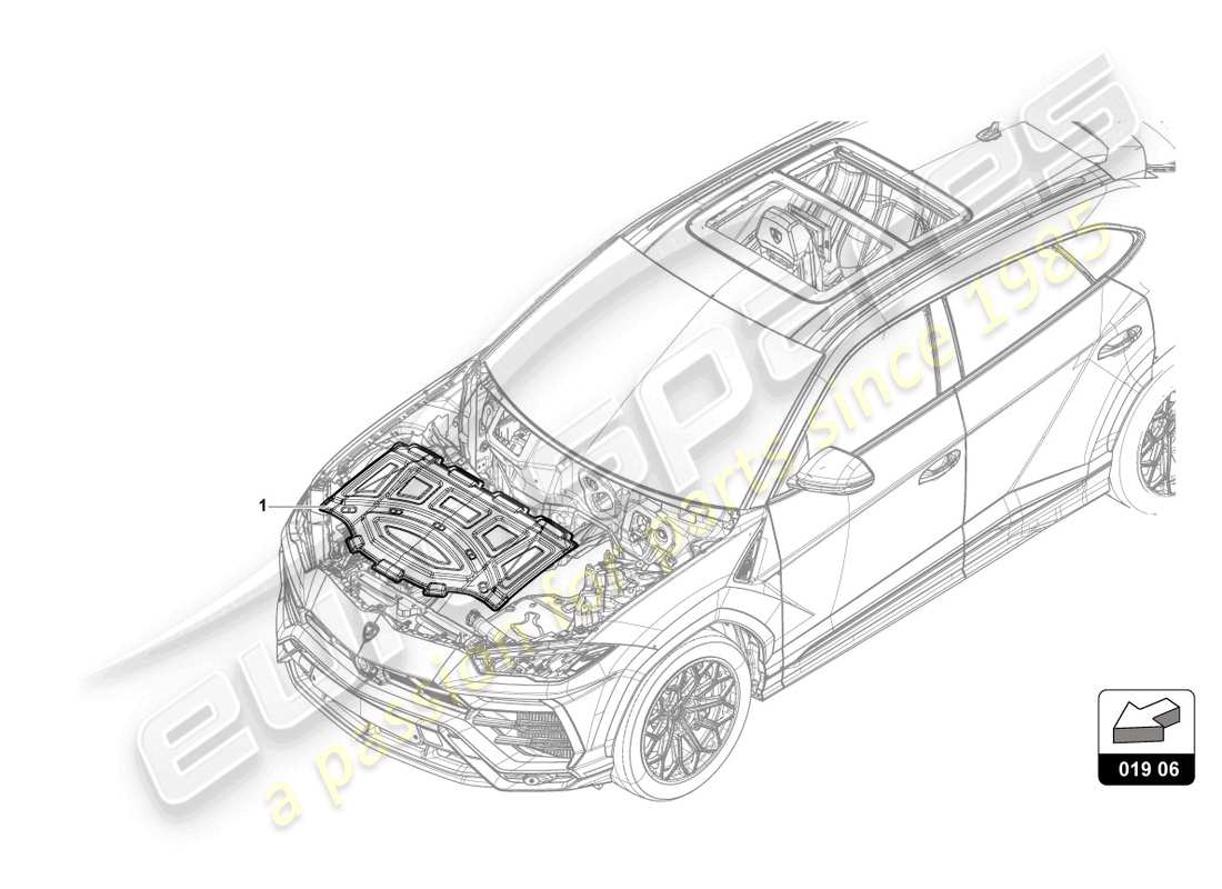 a part diagram from the lamborghini urus s (accessories) parts catalogue