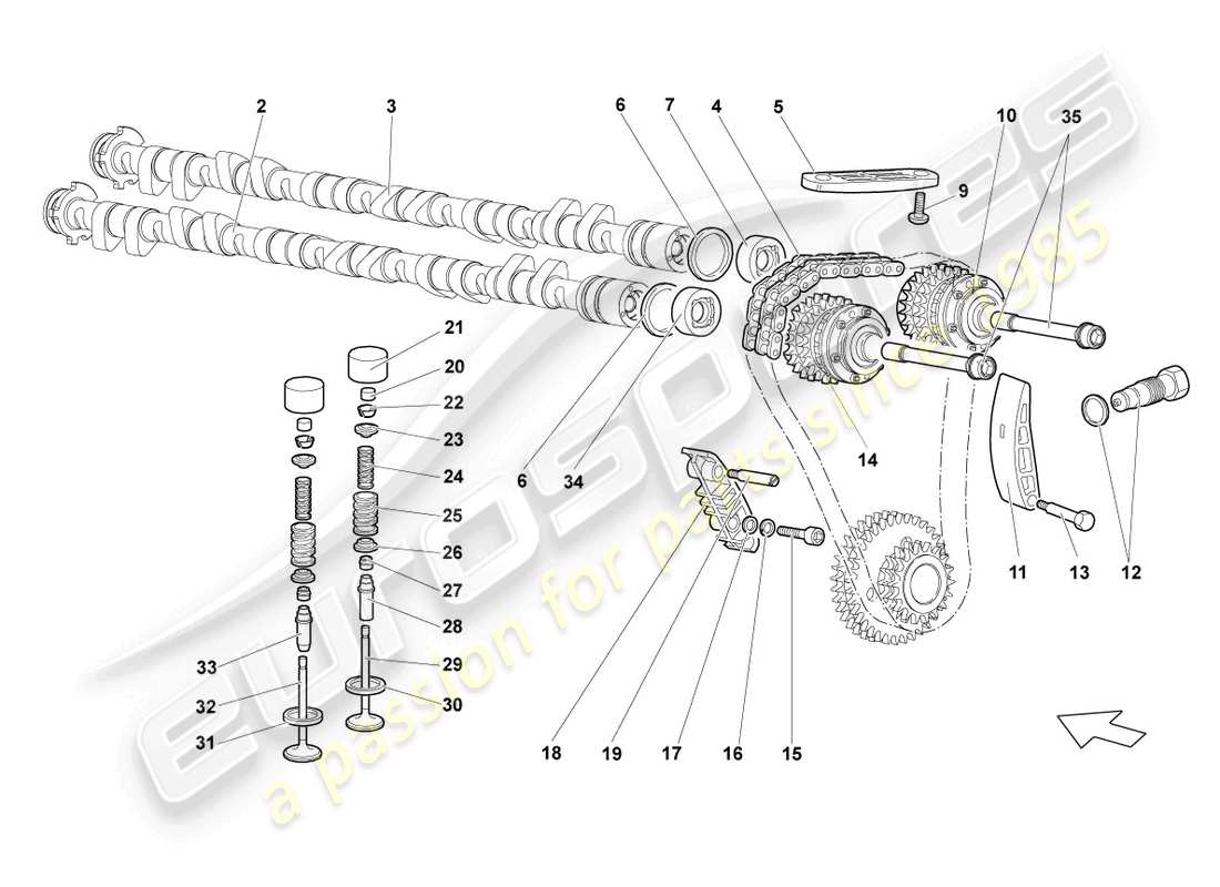 a part diagram from the Lamborghini LP640 Coupe (2008) parts catalogue
