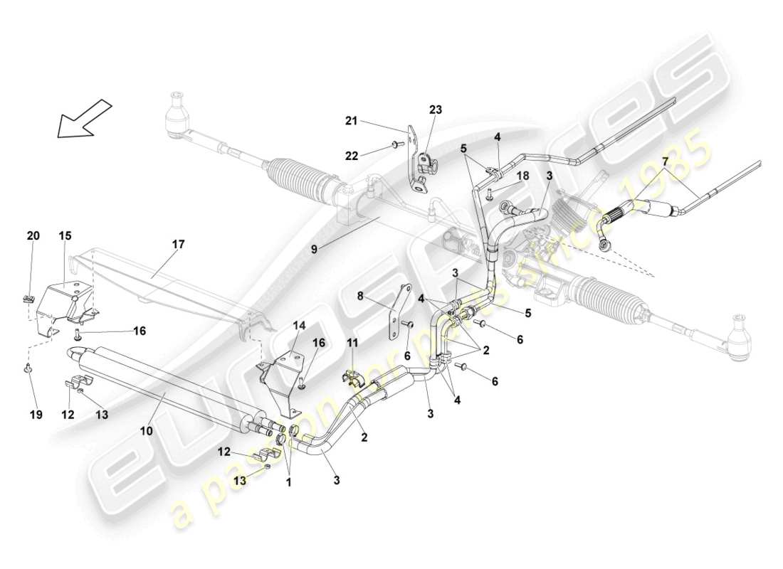 a part diagram from the lamborghini lp550-2 coupe (2014) parts catalogue
