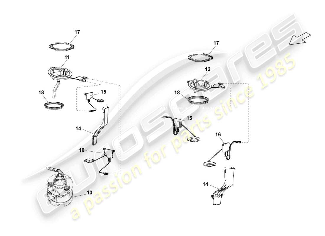 a part diagram from the lamborghini lp560-4 spider (2014) parts catalogue