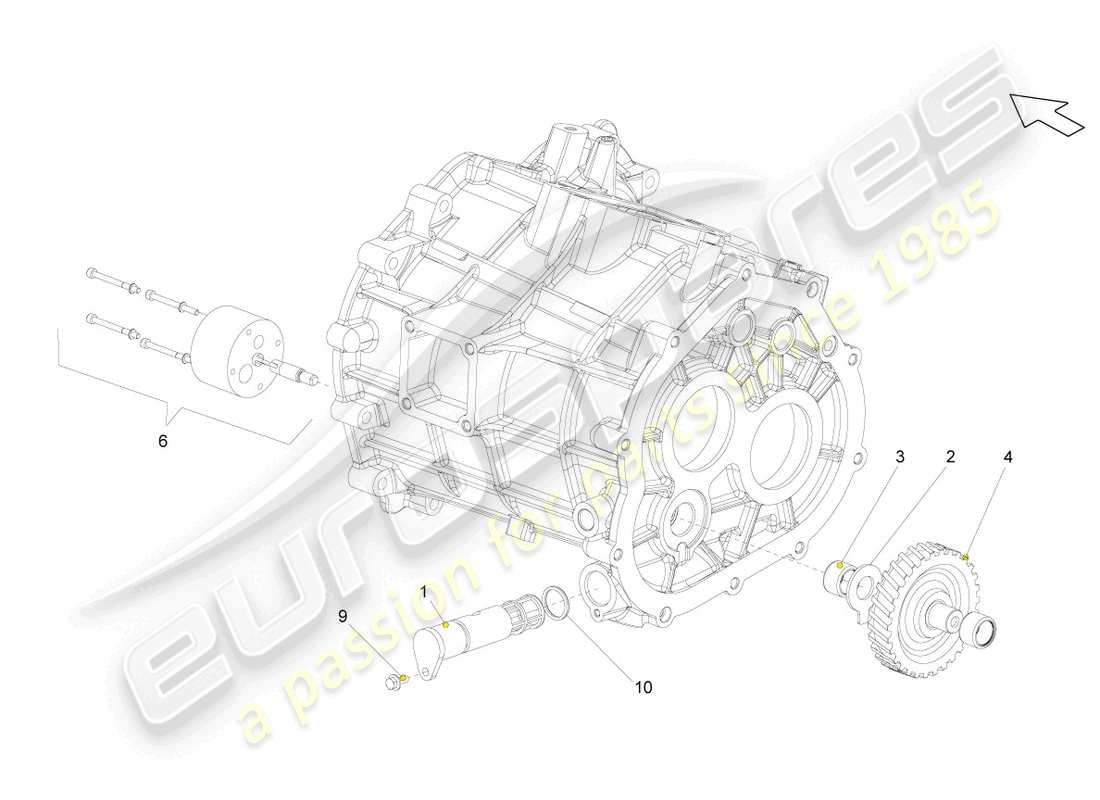a part diagram from the lamborghini gallardo coupe (2004) parts catalogue