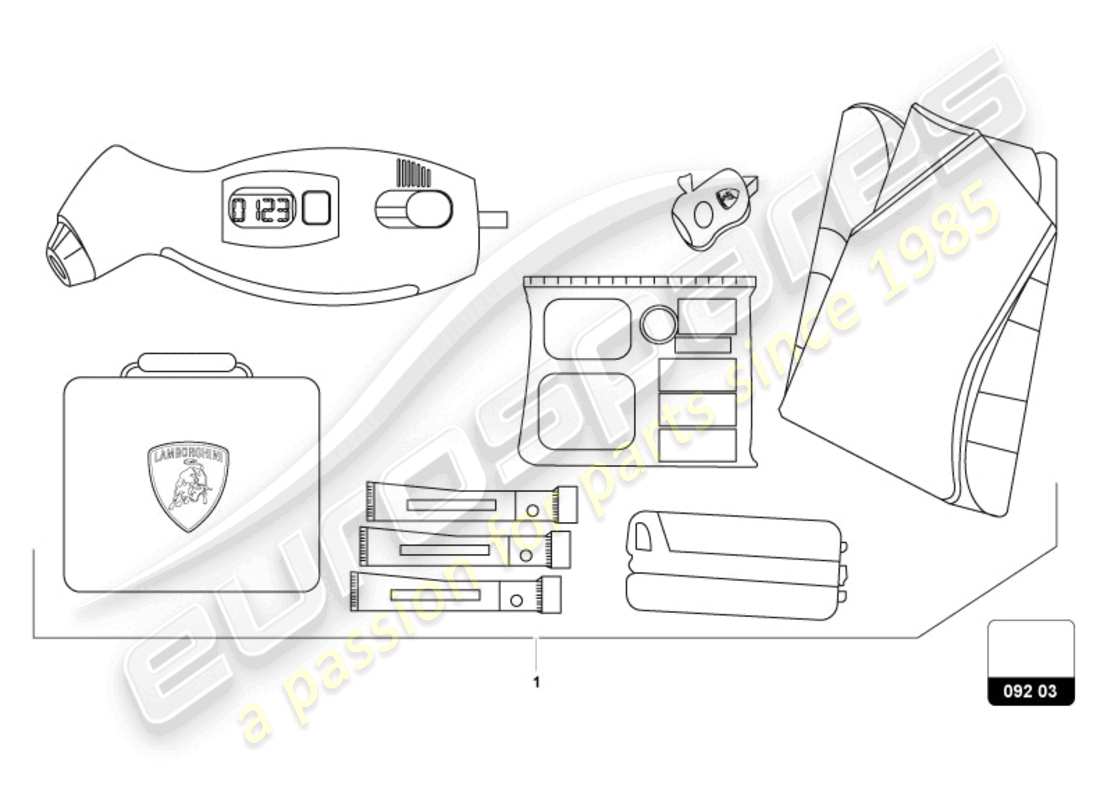 lamborghini revuelto coupe (accessories) security equipment parts diagram