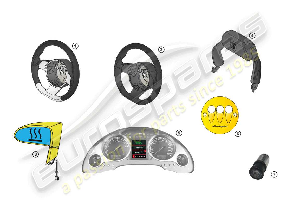 lamborghini lp560-4 spyder fl ii (accessories) retrofit package part diagram