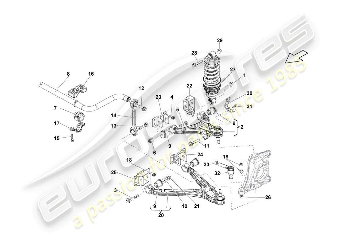 lamborghini lp560-4 coupe fl ii (2013) front axle part diagram