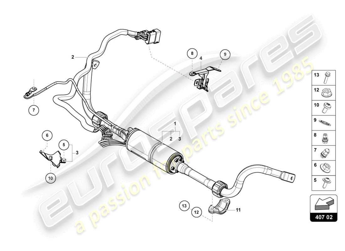 lamborghini urus performante (2024) anti-roll bar part diagram