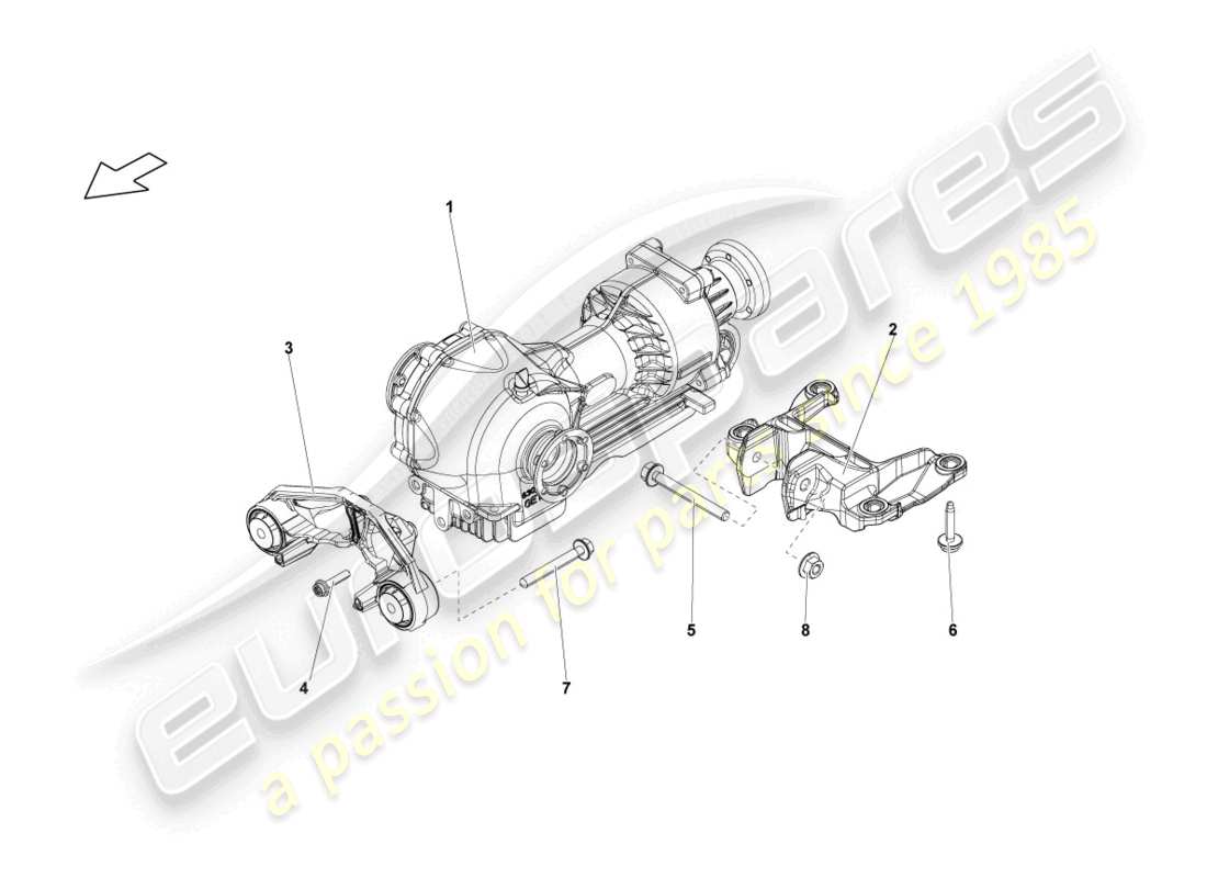 lamborghini lp560-4 spider (2013) final drive, complete front part diagram