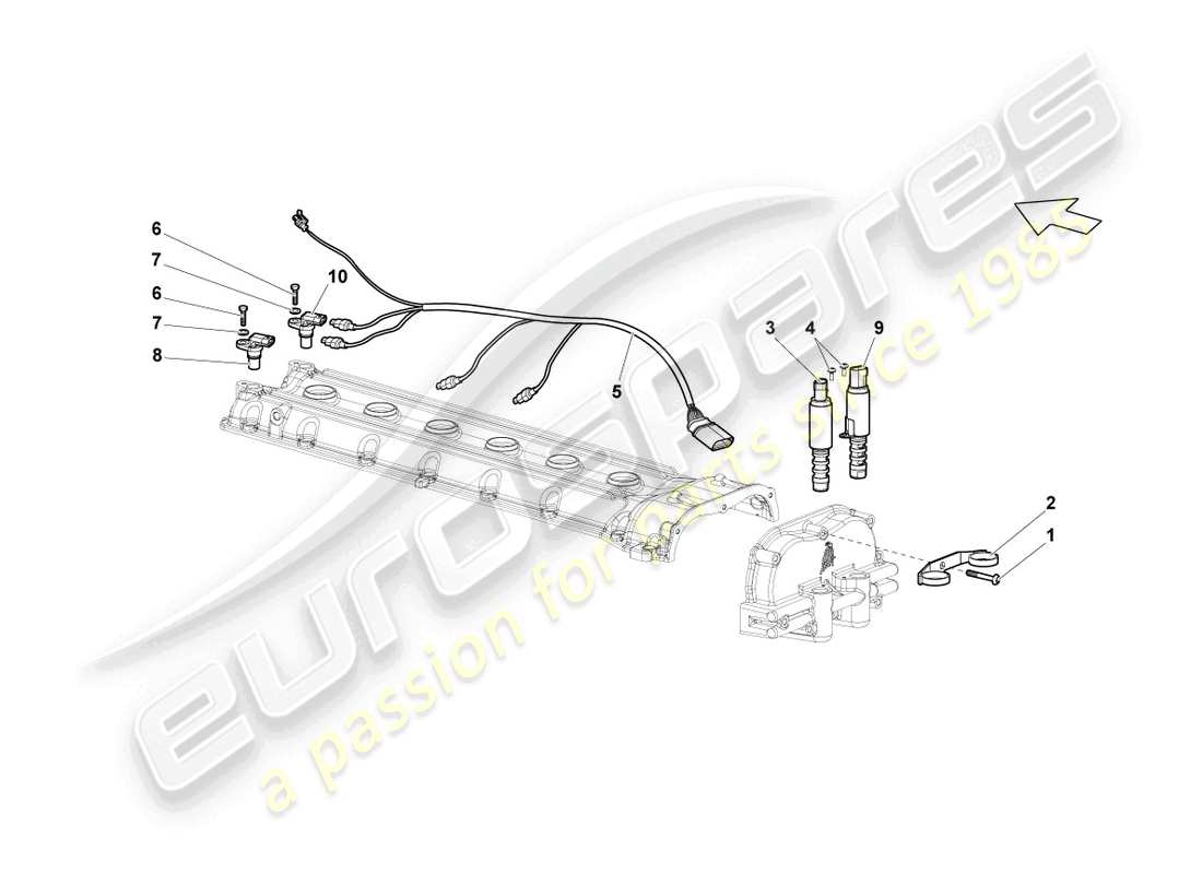 lamborghini lp640 coupe (2010) impulse sender right part diagram