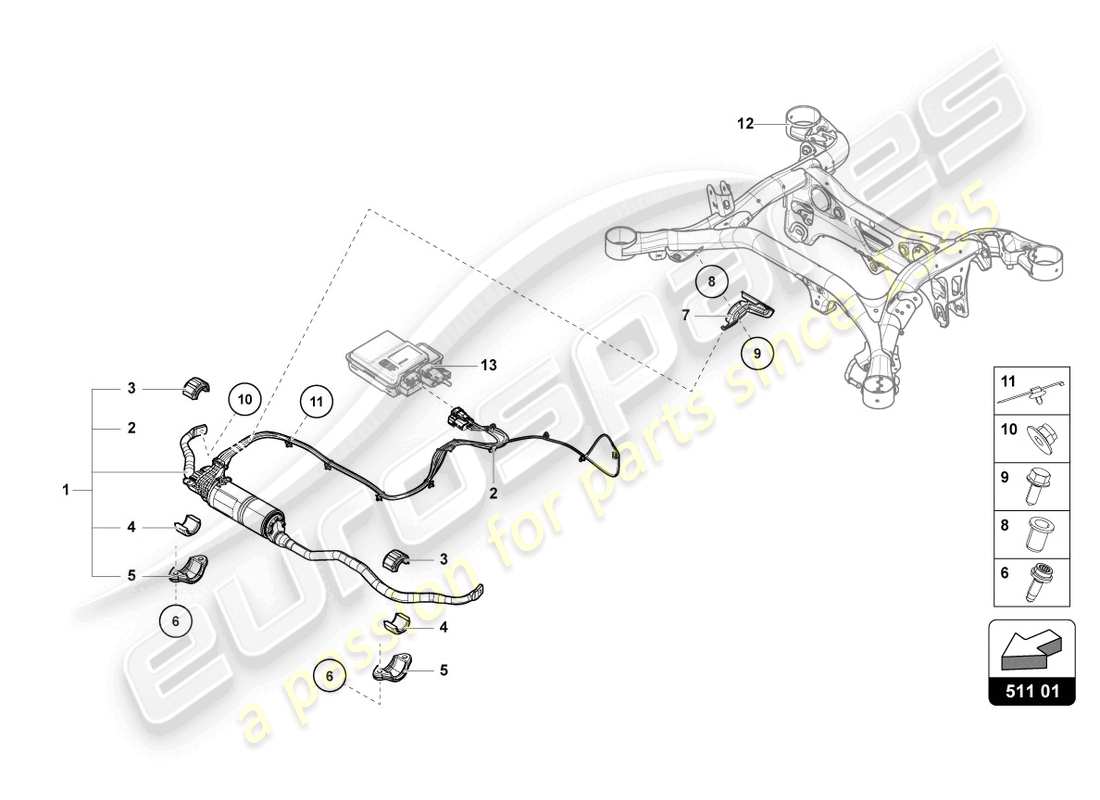 lamborghini urus (2021) control unit for stabilisers parts diagram