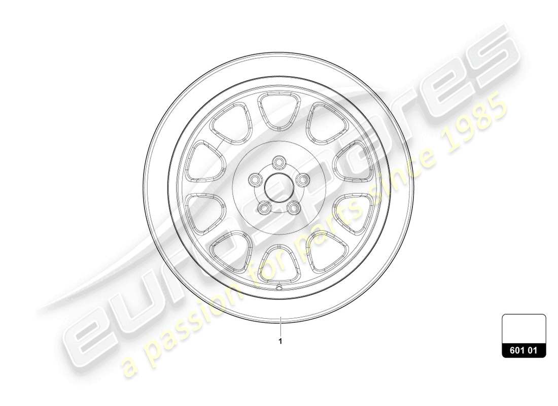 lamborghini urus (2022) spare wheel parts diagram