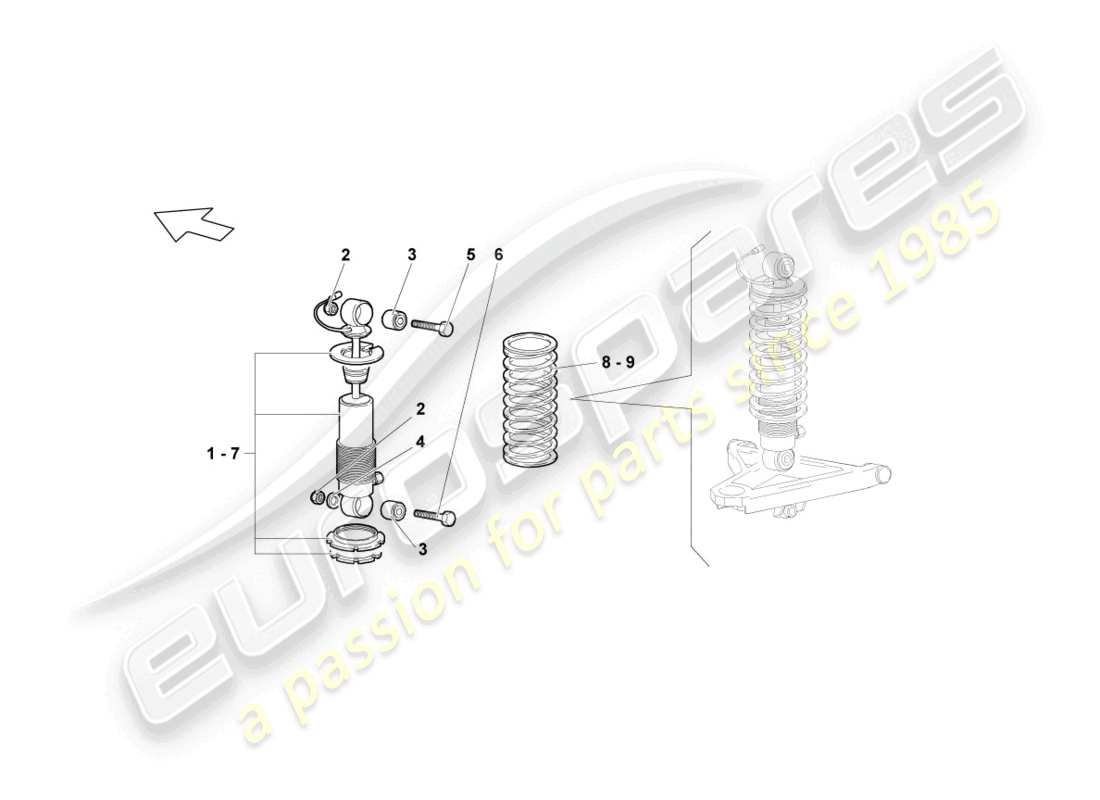 lamborghini reventon suspension front part diagram