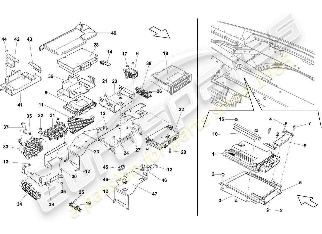 lamborghini lp570-4 spyder performante (2013) engine control unit part diagram