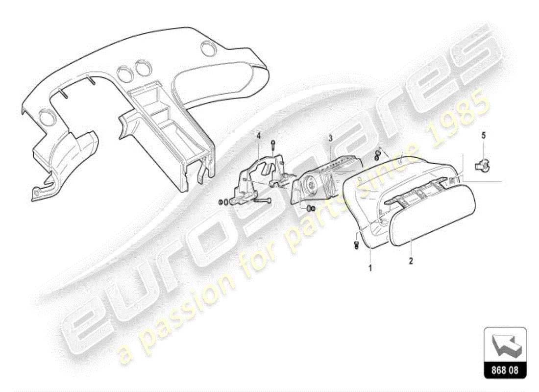 lamborghini diablo vt (1999) interior decor parts diagram