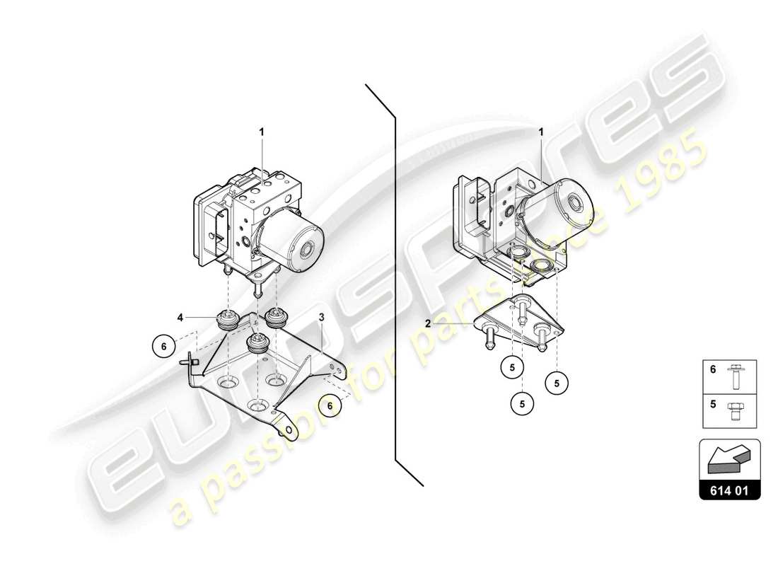 lamborghini lp770-4 svj coupe (2022) abs unit with control unit part diagram