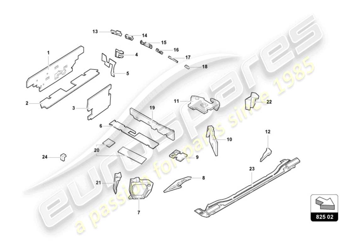 lamborghini evo spyder (2024) damping part diagram