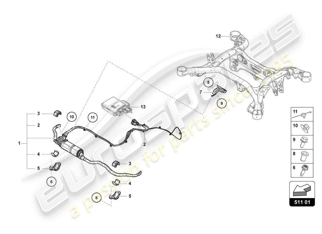 lamborghini urus (2019) control unit for stabilisers part diagram