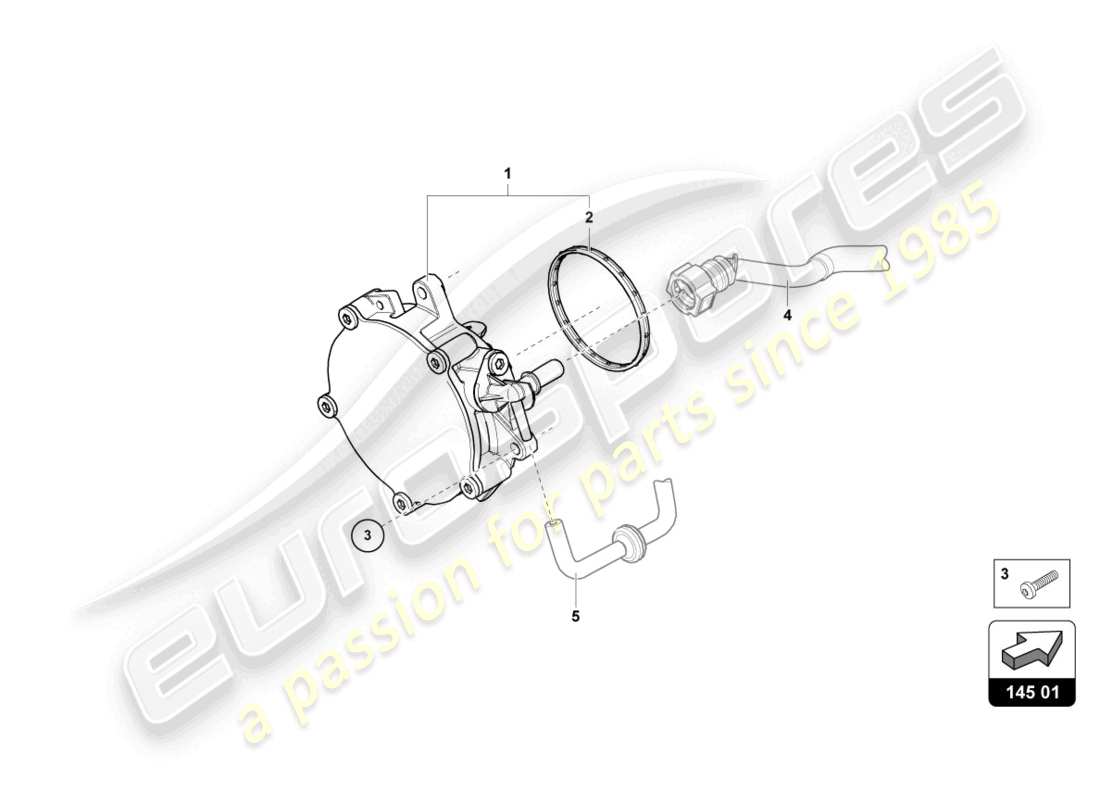 lamborghini urus performante (2023) vacuum pump part diagram