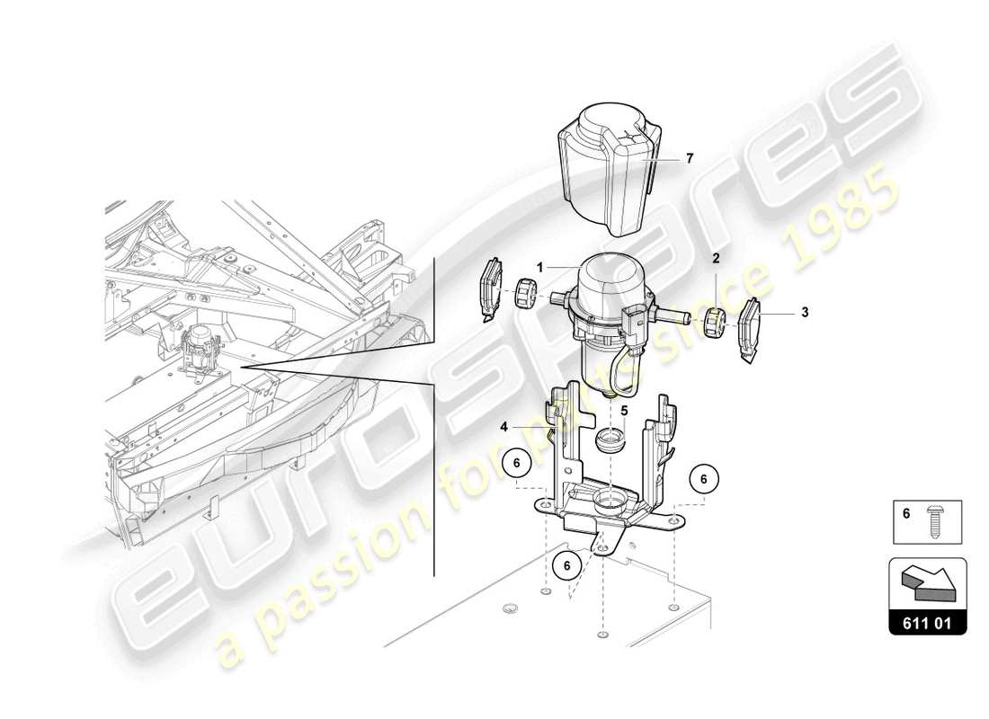lamborghini 2022 (lp770-4 svj coupe) vacuum pump for brake servo parts diagram