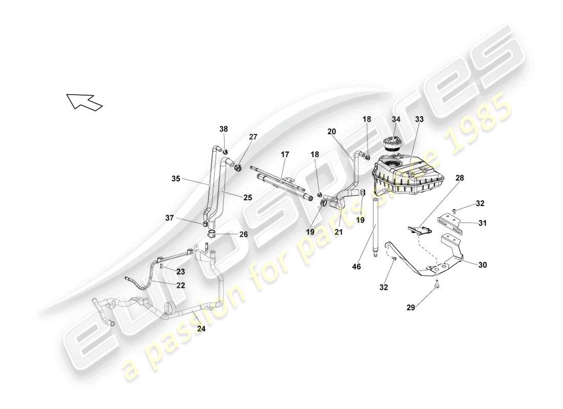 lamborghini lp560-4 spider (2012) reservoir part diagram