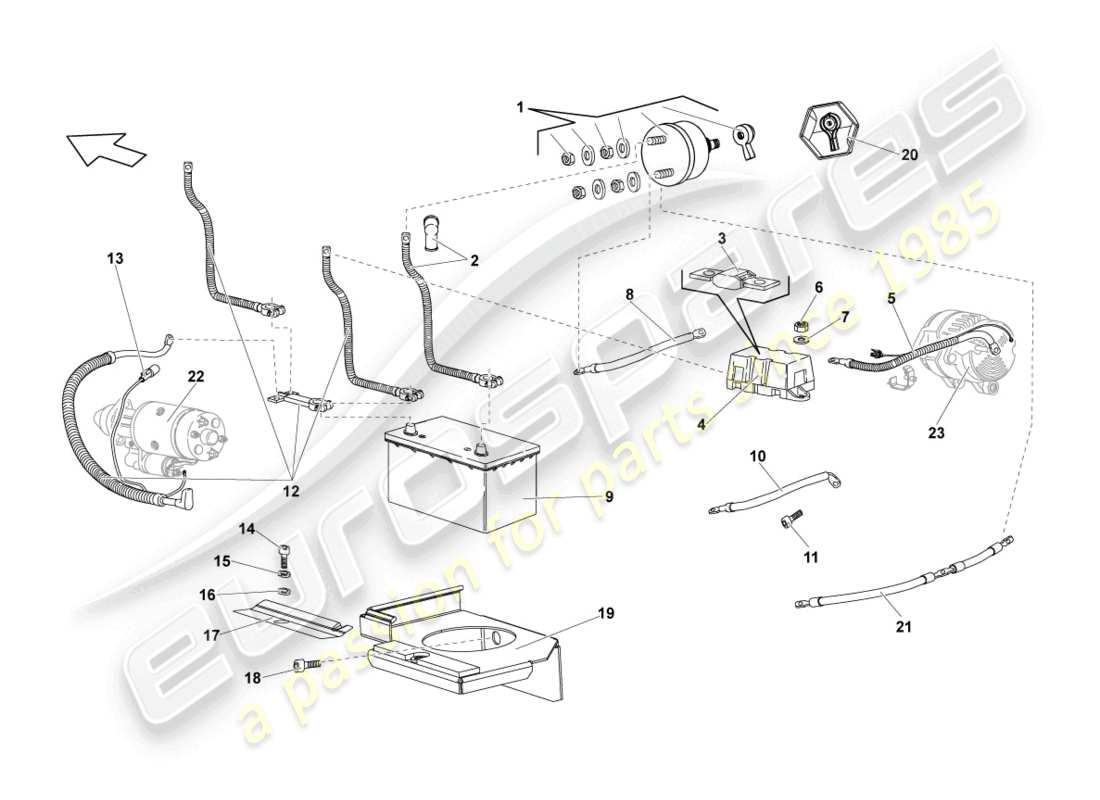 lamborghini lp640 roadster (2008) main fuse socket part diagram