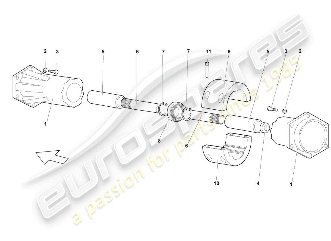 lamborghini lp640 roadster (2008) cardan shaft part diagram