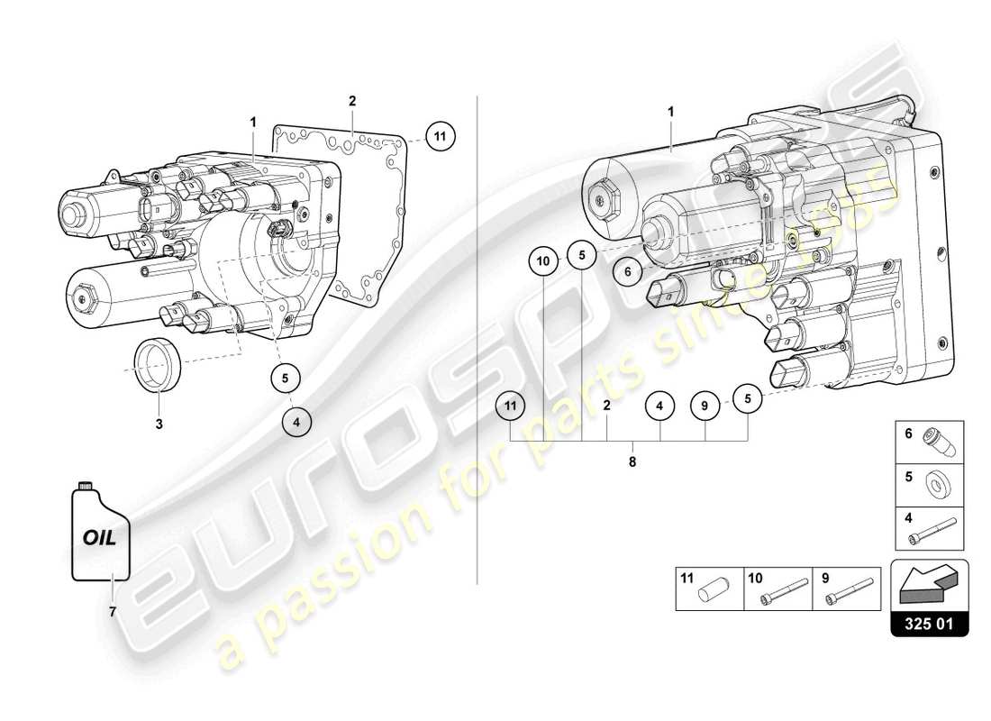 lamborghini 2022 (lp770-4 svj roadster) hydraulics control unit parts diagram