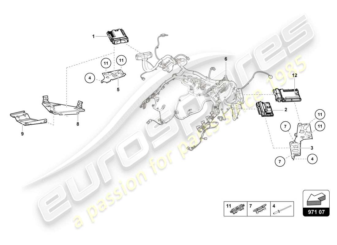 lamborghini sto (2023) engine control unit part diagram