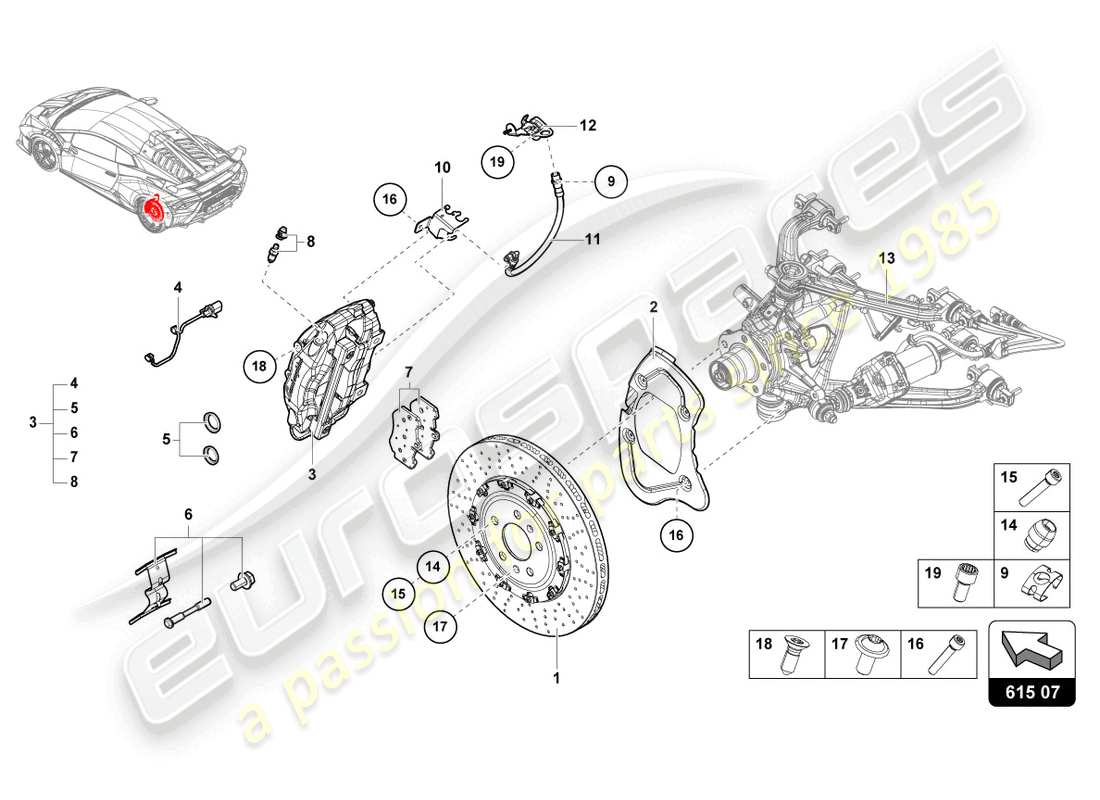 lamborghini 2023 (sto) ceramic brake disc rear part diagram