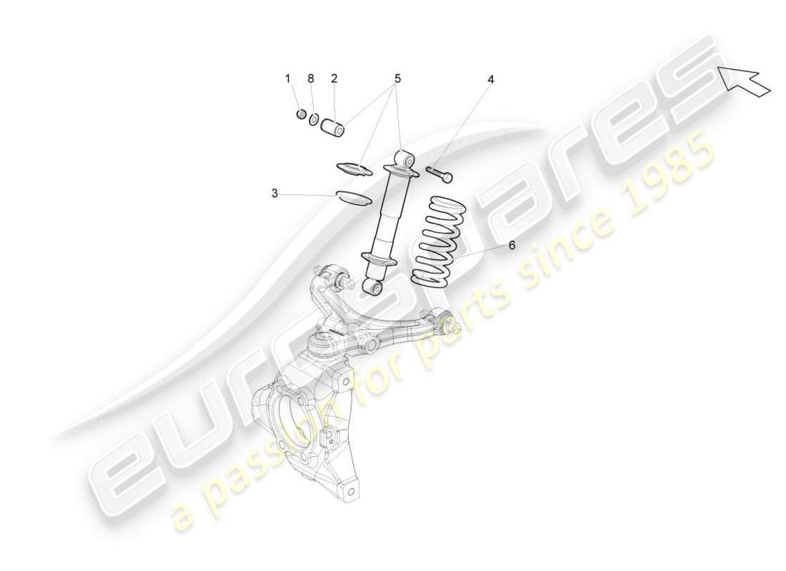 lamborghini lp570-4 sl (2014) fasteners and suspension brackets front parts diagram