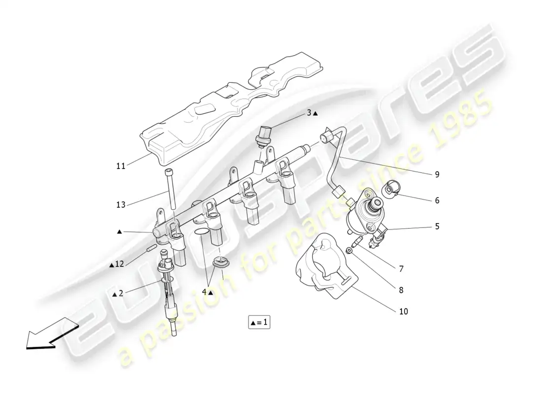 maserati levante gt (2022) fuel pumps and connection lines parts diagram
