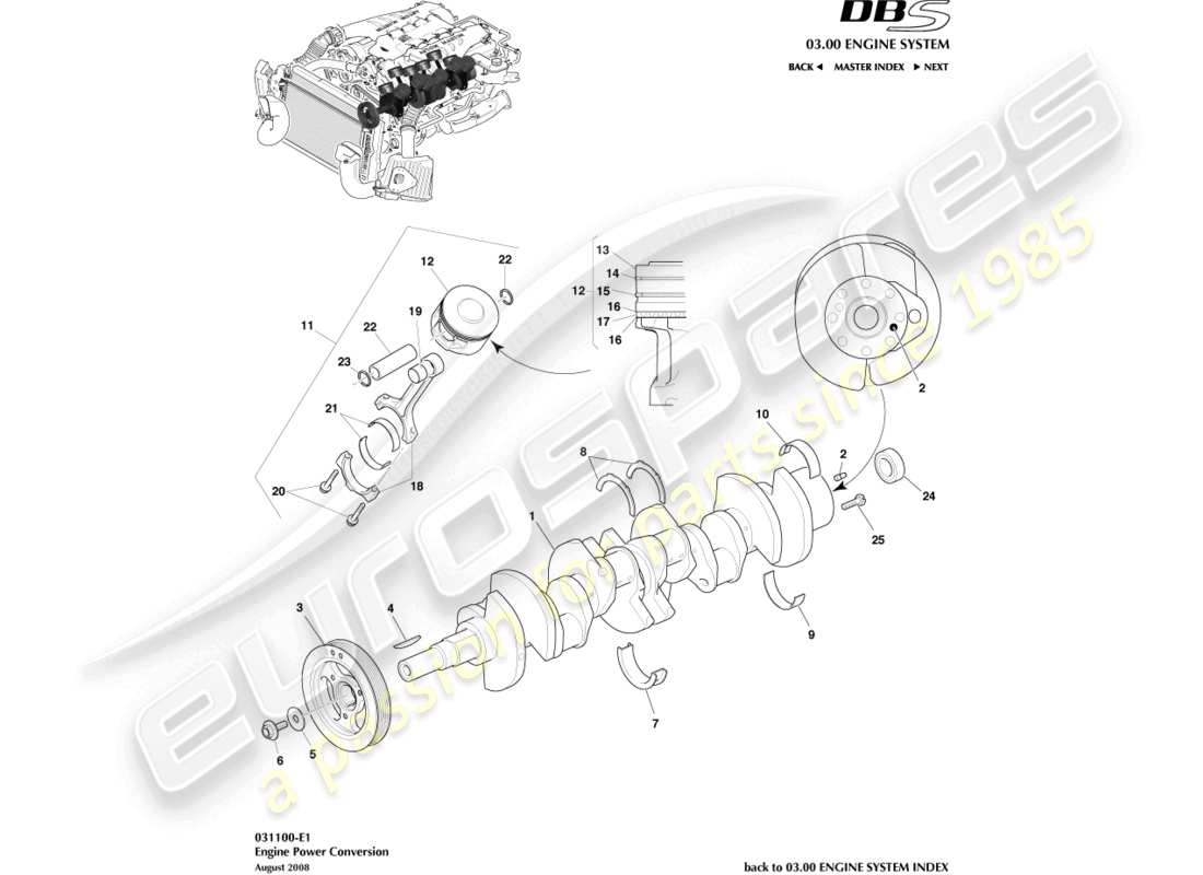 aston martin dbs (2010) power conversion part diagram