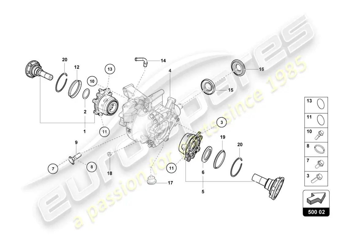 lamborghini lp700-4 coupe (2015) housing for differential rear parts diagram