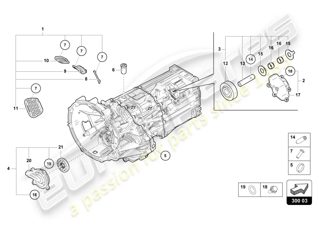 lamborghini centenario roadster (2017) outer components for gearbox parts diagram