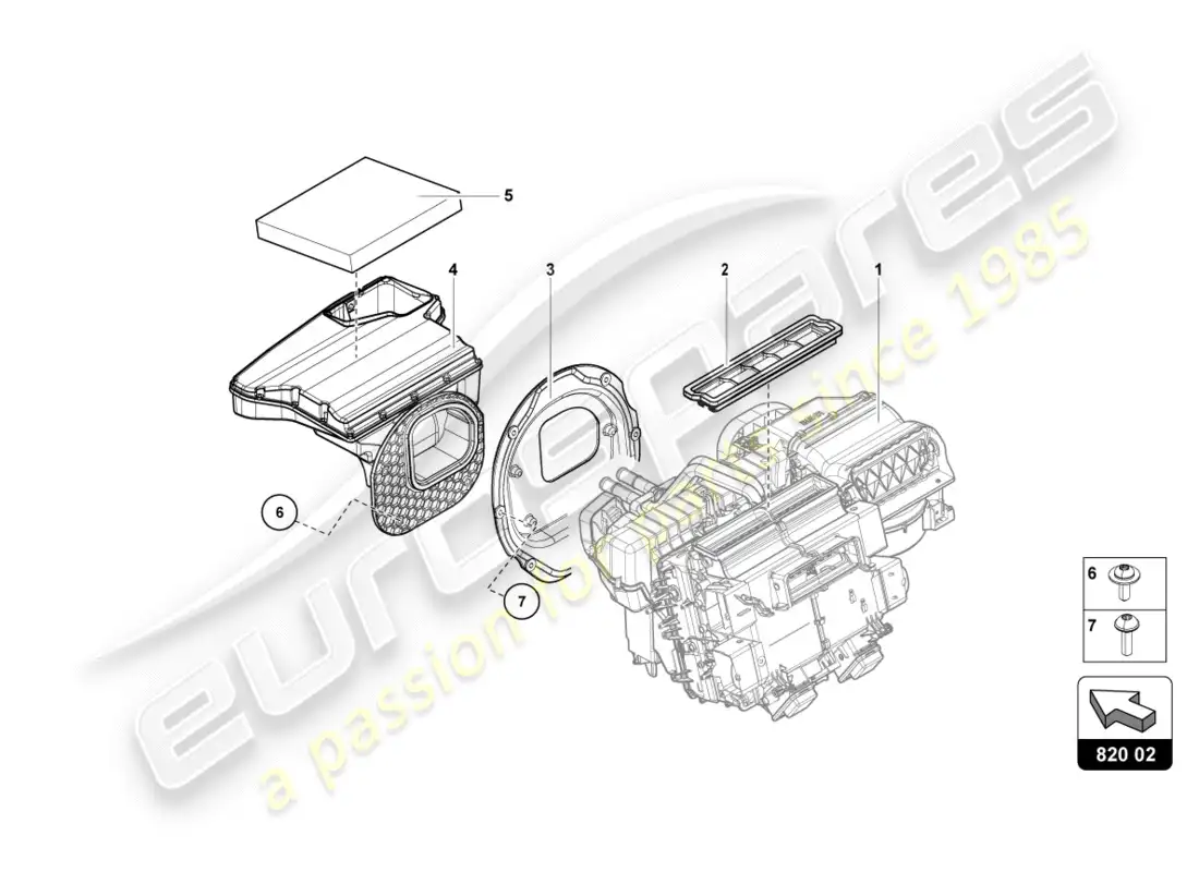 lamborghini lp700-4 coupe (2012) air conditioning parts diagram