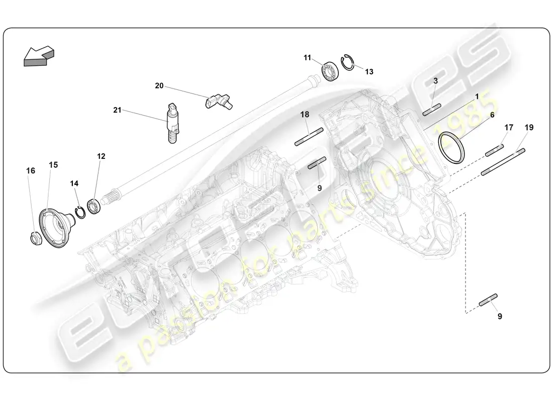 lamborghini super trofeo (2009-2014) engine parts diagram