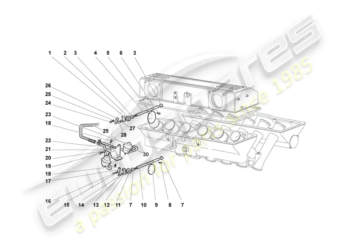 lamborghini murcielago coupe (2002) vacuum system parts diagram