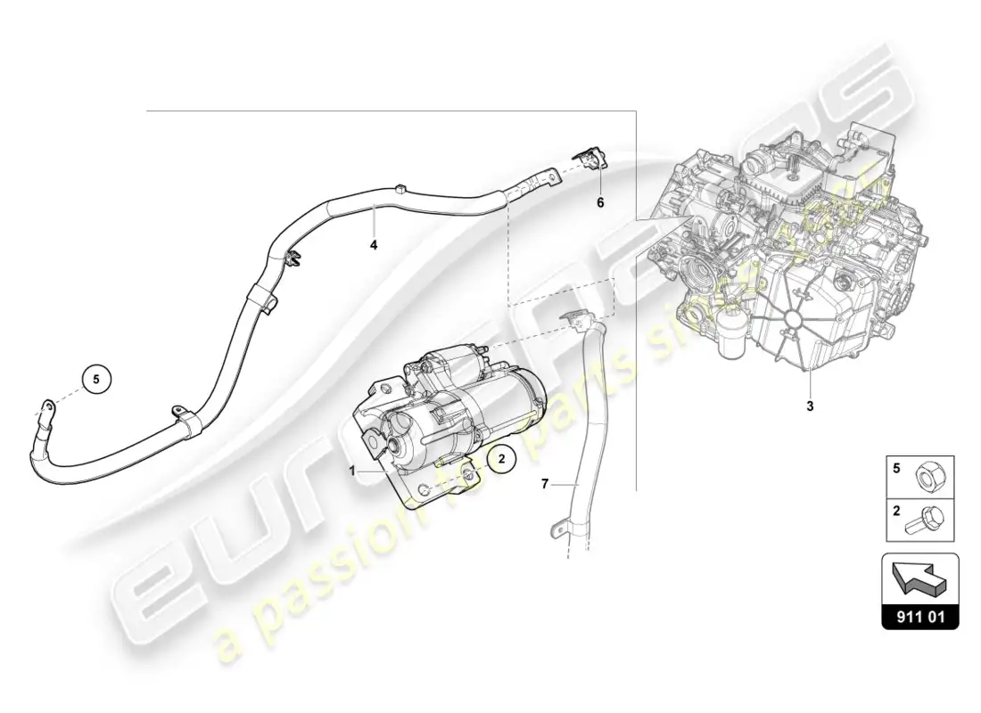 lamborghini lp600-4 zhong coupe (2015) starter parts diagram